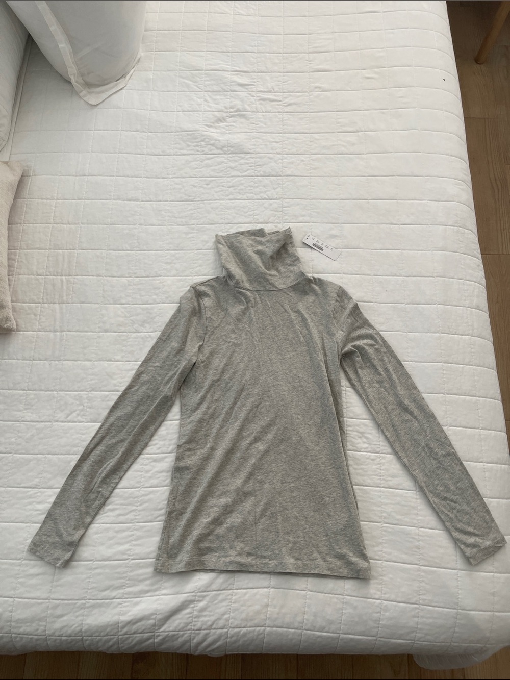 J. Crew Light Gray Turtleneck Long-Sleeve Top